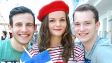 Buddy program three students at International Day